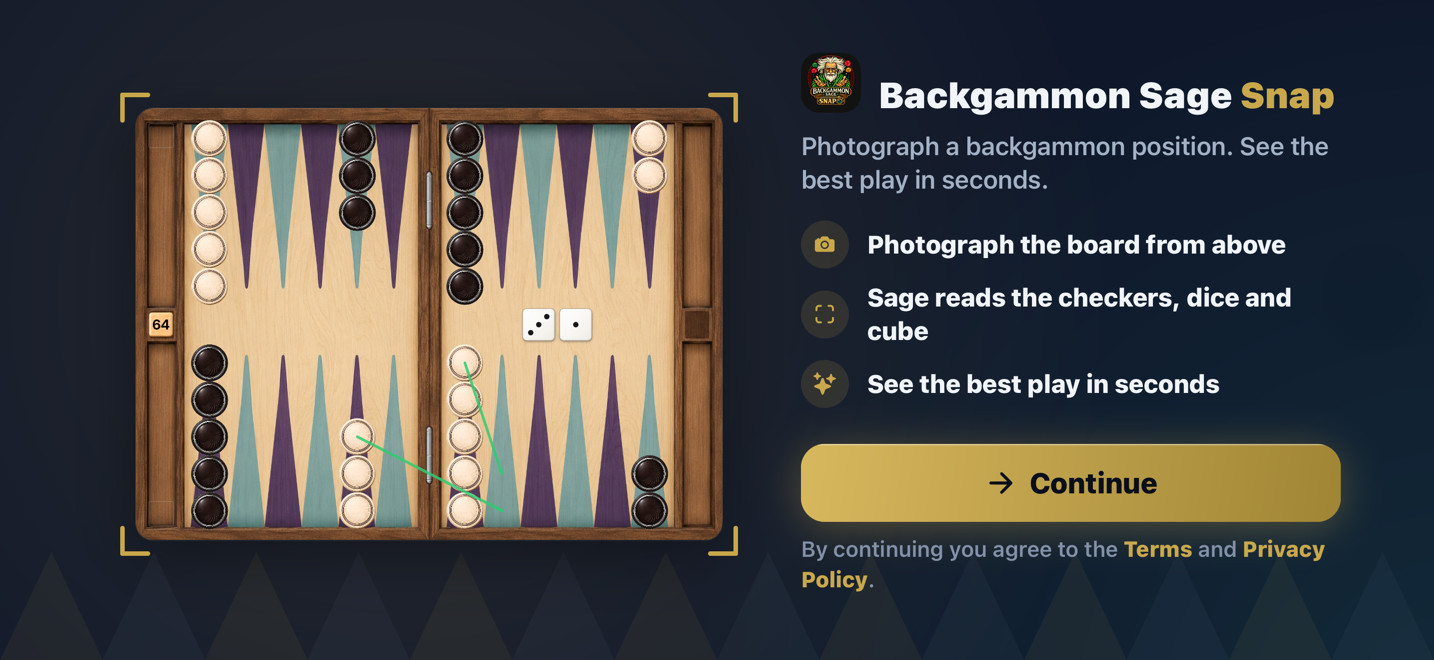 Sage Snap: photograph the board, Sage reads it, and you see the best play